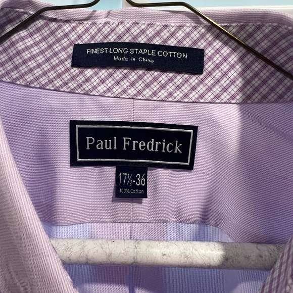 Men's Pink Paul Fredrick Dress Shirt - Picture 1 of 2